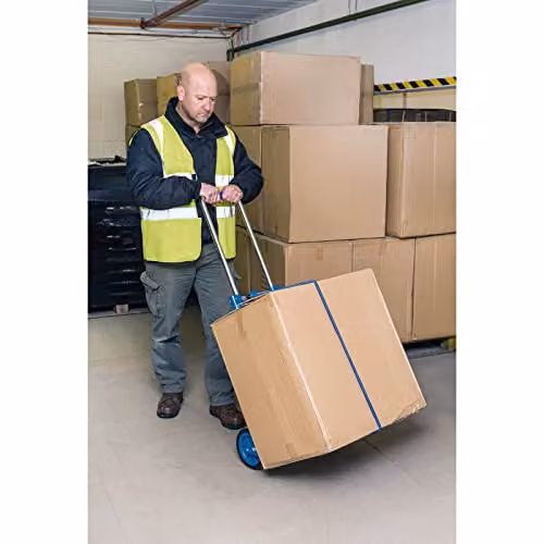 Draper 80805 Heavy Duty Fold Flat Sack Truck, Blue and Multicolour – 2