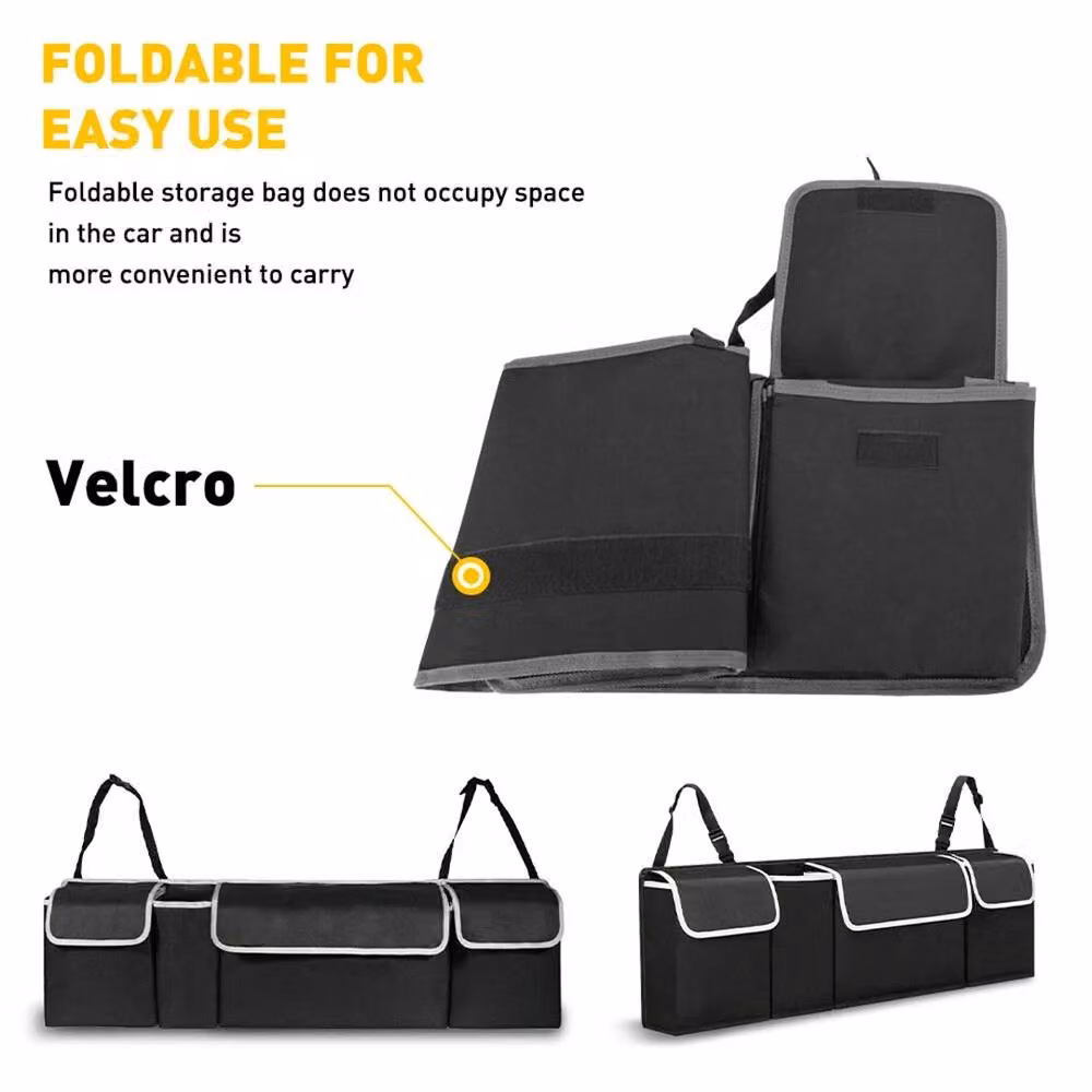 Nordara Black Collapsible Car Boot Organiser Storage Bag – 4