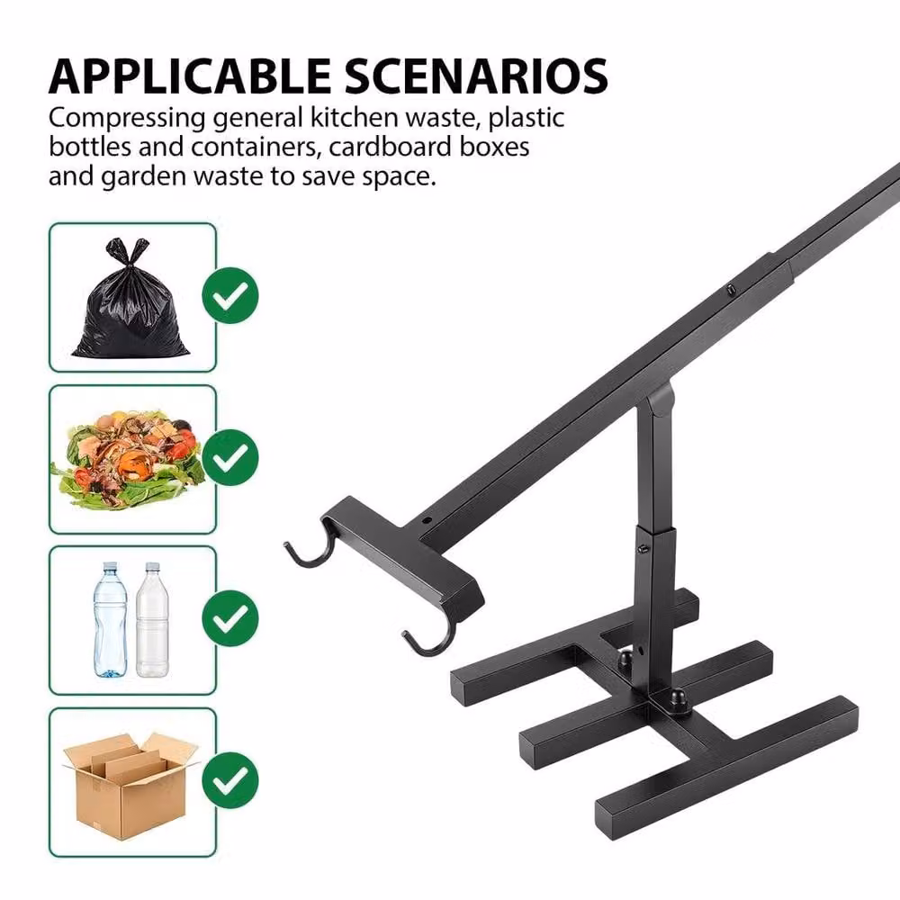NESTLUNE Black Wheelie Bin Compactor Press W/D/H: 100 x 15 x 15 cm – 2