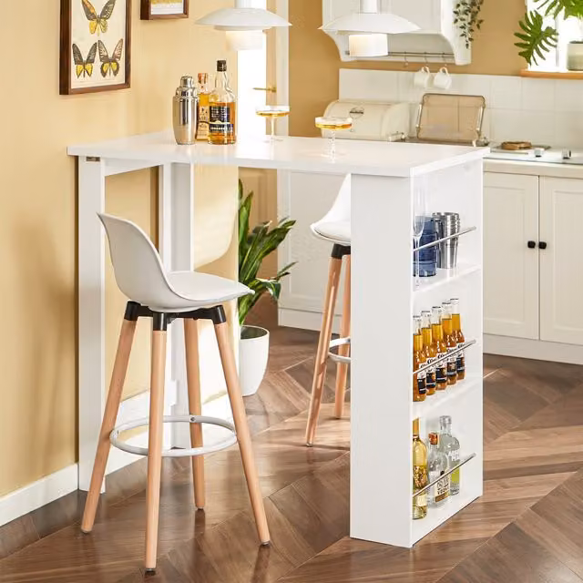 SoBuy Modern White Rectangular Kitchen Dining Bar Table