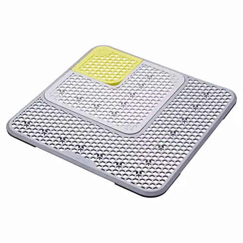 KitchenCraft Adjustable Sink Protector Mat in Grey and Green – 1