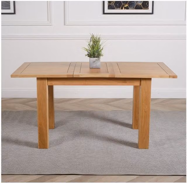 Thats Furniture Hampton Oak Extending Dining Table and 6 Lincoln Chairs, Brown