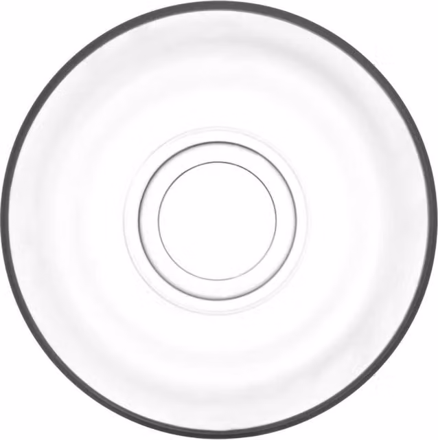 LAV Klasik Glass Tea Cup and Saucer Set, 6 Pack, Transparent and Yellow, Diameter: 10 cm