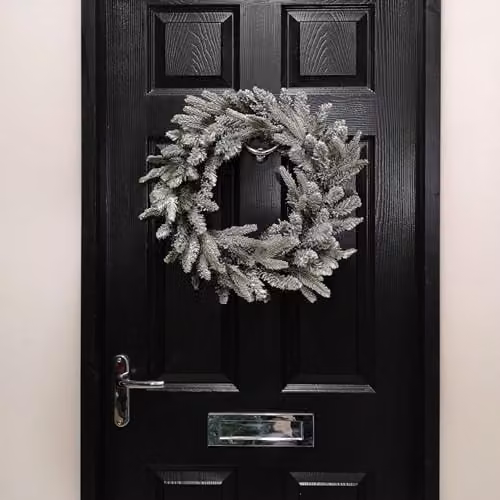 Samuel ALEXANDER 45cm Snow Flocked Green Christmas Wreath – 6