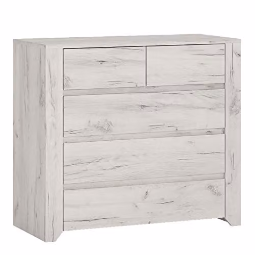 Furniture To Go Angel 2+3 Chest of Drawers, White, W: 84 cm, D: 40 cm, H: 76.5 cm – 1