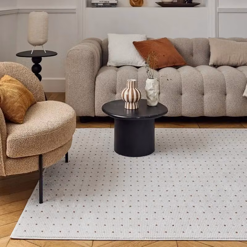 THE RUGS Carmel Modern Dotted Design Soft Pile Area Rug or Runner in Terracotta, W/D/H: 80 x 300 cm – 4