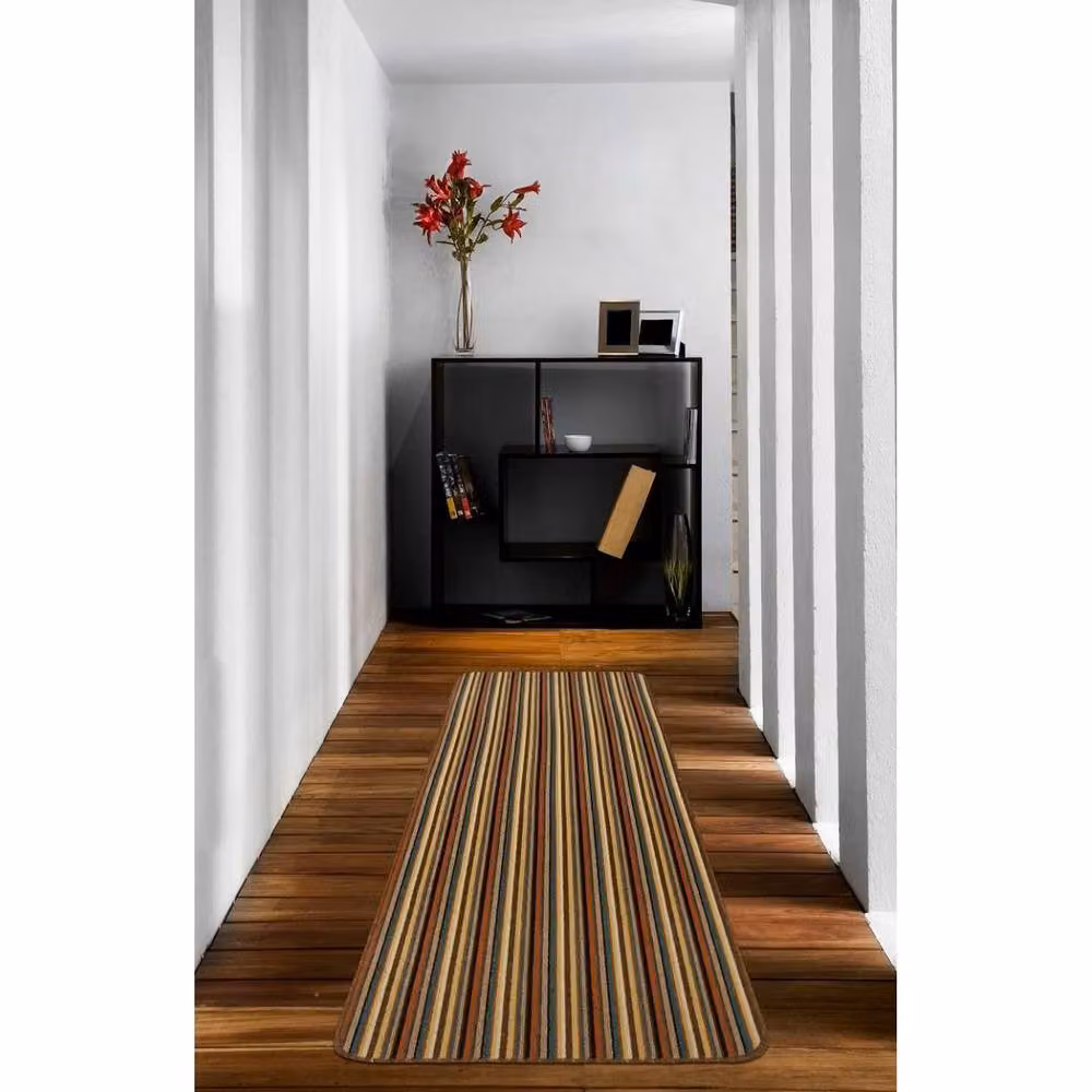 The Rug Shop UK Brown Striped Rectangle Mat, W: 67 cm, L: 180 cm – 3