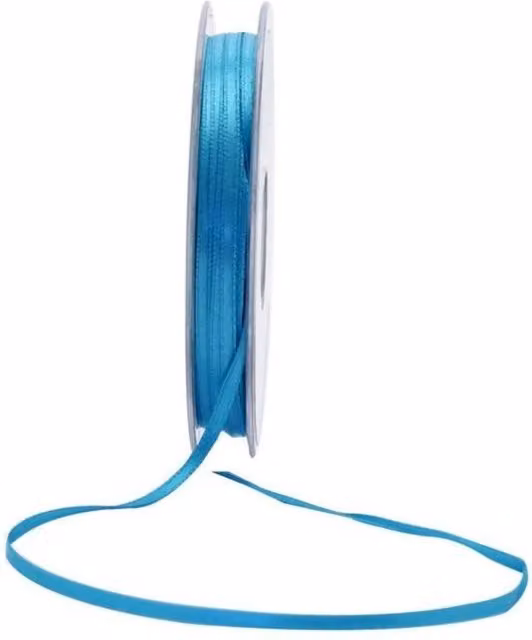 KDMD 3mm Turquoise Satin Ribbon, 3 Pack