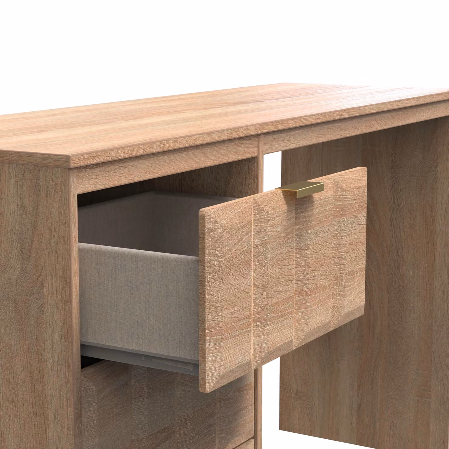 Ready Assembled 2 U Seattle 3 Drawer Desk in Light Oak – 4