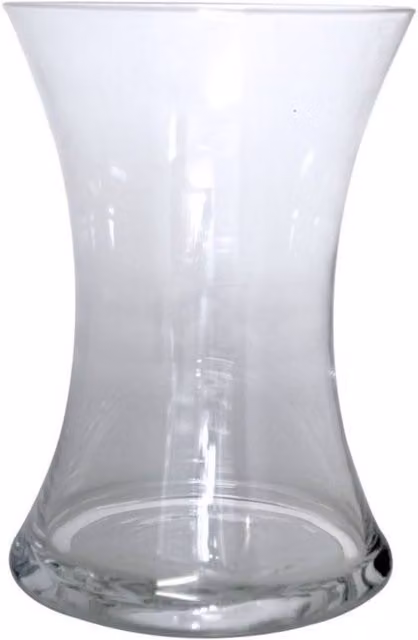 KDMD Carmen Hand Tied Glass Vase in Clear, Pack of 3, Height: 12 cm