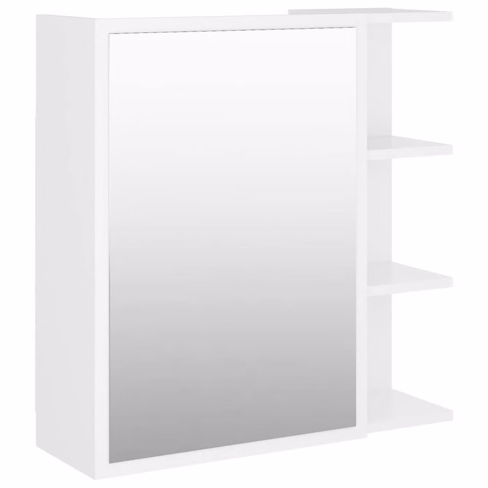 Berkfield Home White Wall Mounted Bathroom Mirror Cabinet, W/D/H: 62.5 x 20.5 x 64 cm – 2