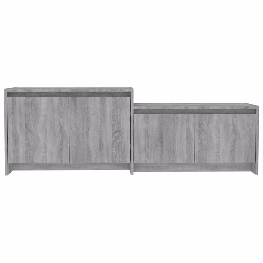 Berkfield Home Grey Sonoma TV Cabinet in Engineered Wood W: 146.5 cm, D: 35 cm, H: 50 cm – 4