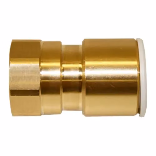 John Guest Brass Coupler 22mm x 3/4 inch Female, Gold, Pack of 5 – 2