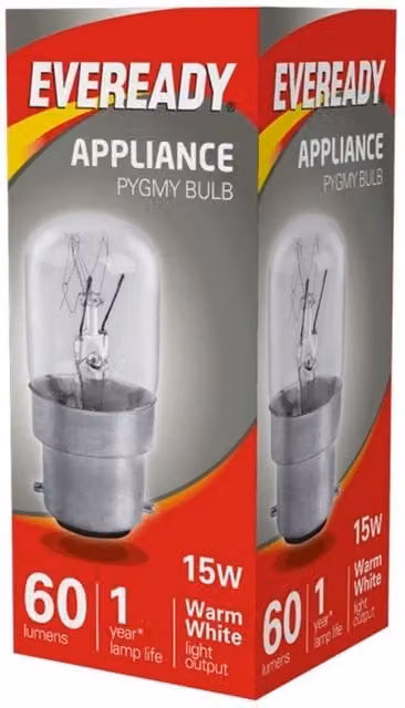 Eveready Pygmy 15W B22 Incandescent Light Bulbs, Pack of 10, Warm White, Transparent