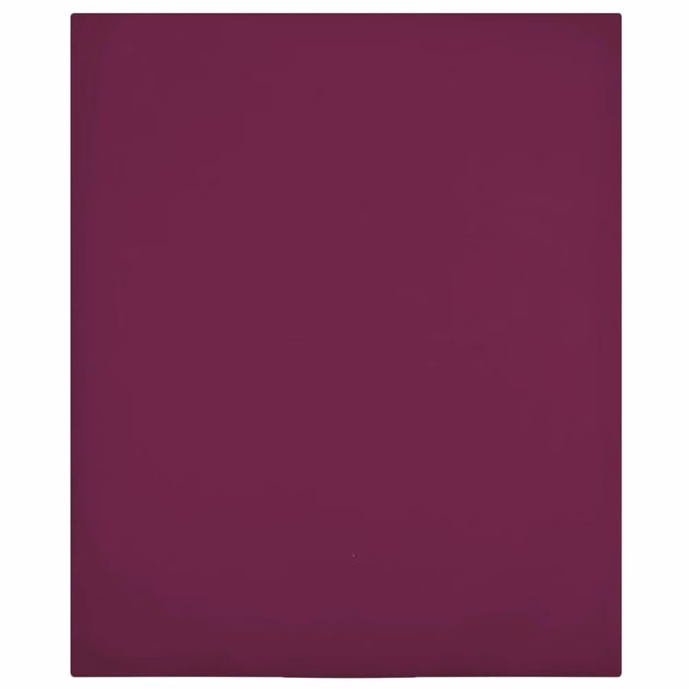 Berkfield Home 2-Piece Cotton Jersey Fitted Sheets Set in Burgundy, W: 90 cm x L: 200 cm – 2