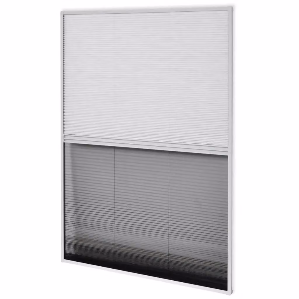 Berkfield Home Black Pleated Insect Screen for Windows with Aluminium Frame, W: 80 cm, H: 120 cm – 2