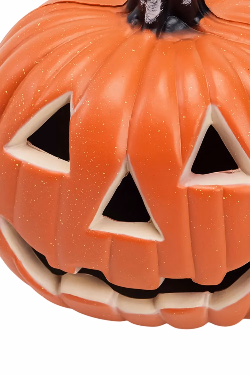 Living and Home Orange Halloween LED Pumpkin Lantern Hollow Plastic Tabletop Decoration, W: 20 cm, H: 18 cm – 3