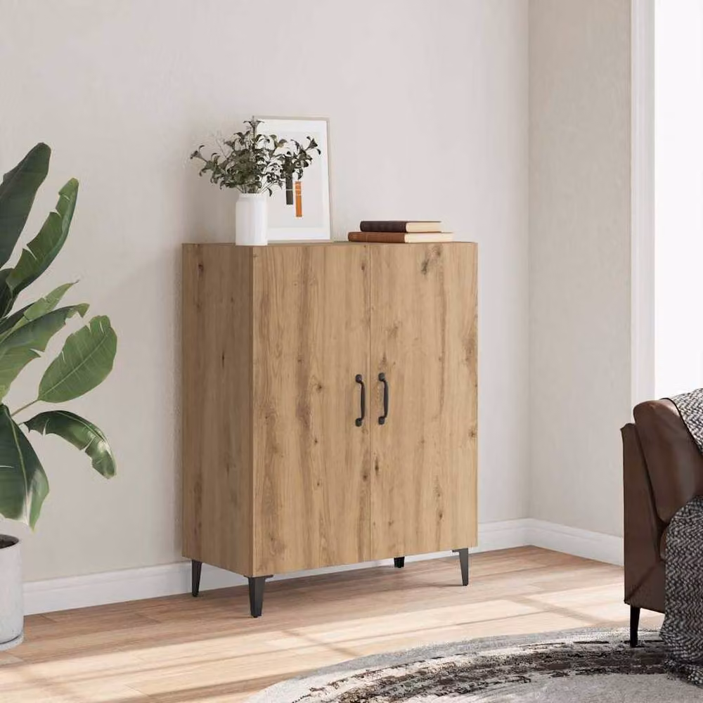 Berkfield Home Artisan Oak Sideboard in Brown, W/D/H: 70 x 34 x 90 cm – 2