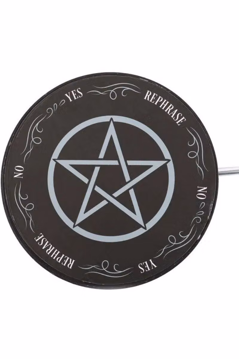 KDMD Gothic Pentagram Pendulum Decision Maker in Silver and Black Metal – 2