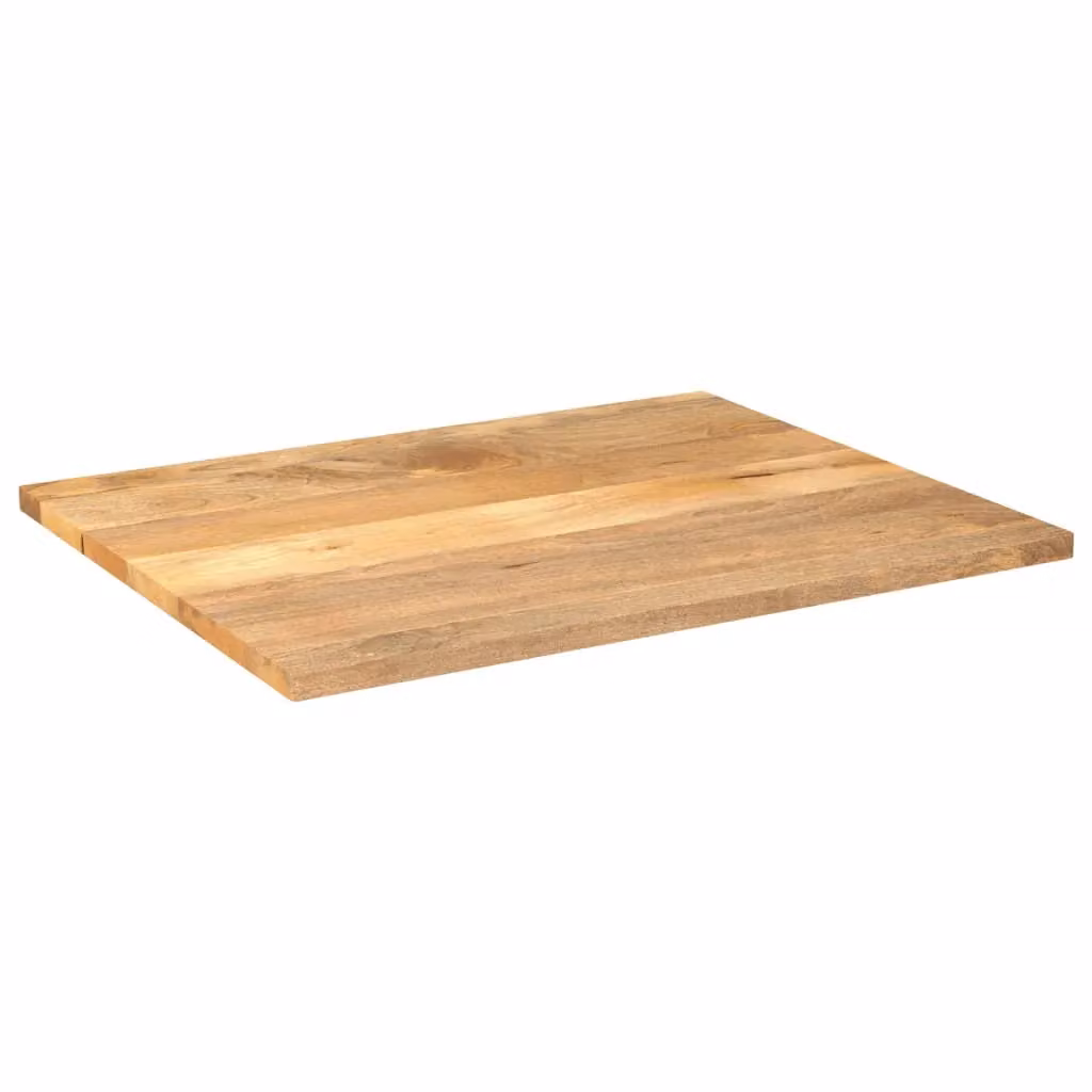 Berkfield Home Rectangular Solid Mango Wood Table Top, Brown, W: 90 cm, D: 80 cm, H: 3.8 cm – 2