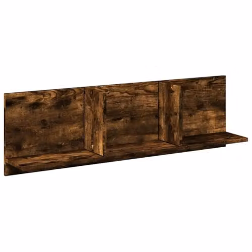 vidaXL Wall Mounted Cabinet in Brown Oak Engineered Wood, W/D/H: 100 x 30 x 16.5 cm