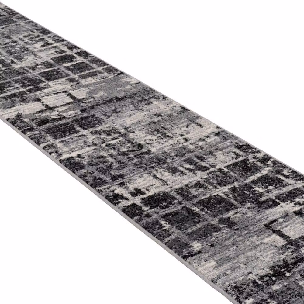 Kukoon Grey Mottled Hallway Runner Rug, W: 70 cm, L: 5480 cm – 5