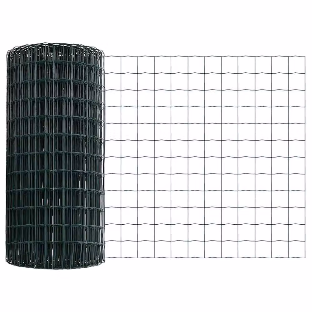 Berkfield Home Green Euro Fence with 11 U-Profile Posts, Powder-Coated Steel, 0.6 x 25 m – 4