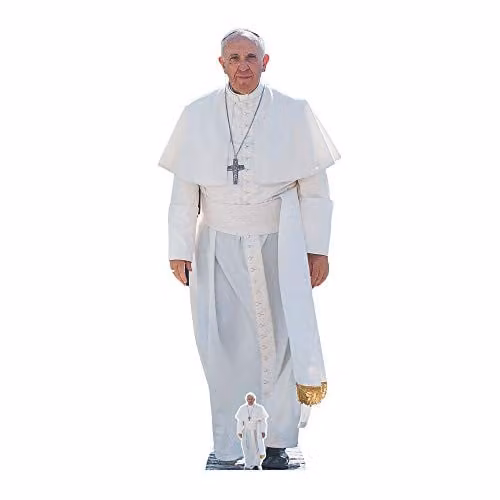 Star Cutouts Ltd SC940 Pope Francis Life Size Cardboard Cut Out, Multicolour, H x W x D: 176 x 72 x 176 cm