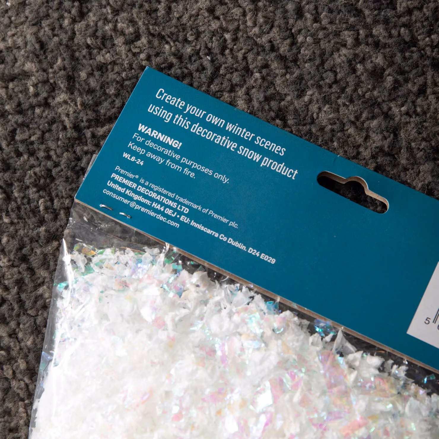Samuel Alexander Frosted Iridescent Fake Christmas Snow Decoration, White, 150g – 4