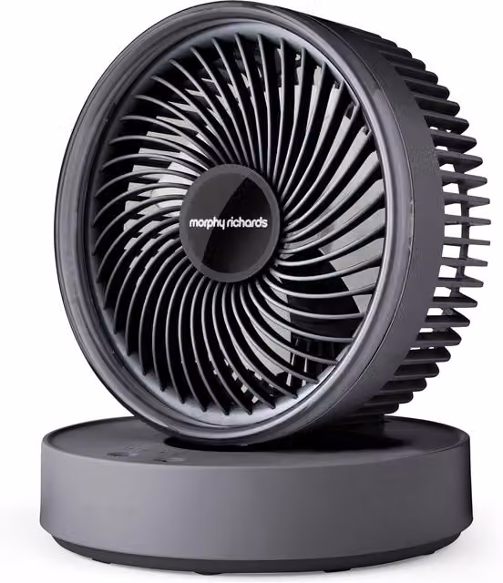 Morphy Richards Mini USB Oscillating Fan, Grey, W/D/H: 15.24 x 15.24 x 15.24 cm