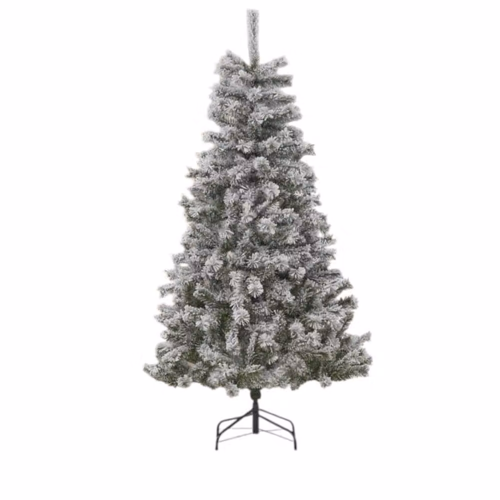 Garden Greatness 6ft Snowy Flocked Christmas Tree in White – 2