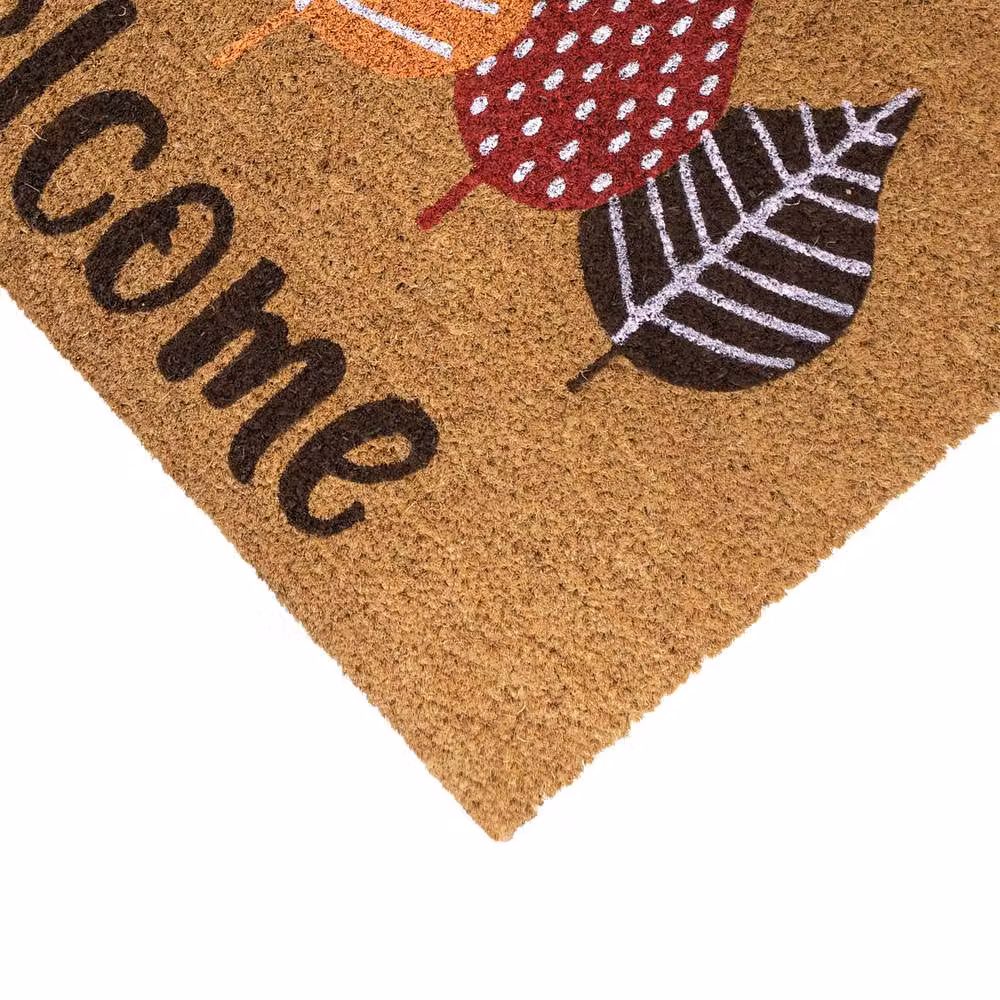 JVL Multicolour Floral Coir Doormat with PVC Backing, W: 45 cm, D: 75 cm – 3