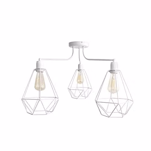 Netlighting Karo Multi Arm Semi Flush Ceiling Light White 75cm