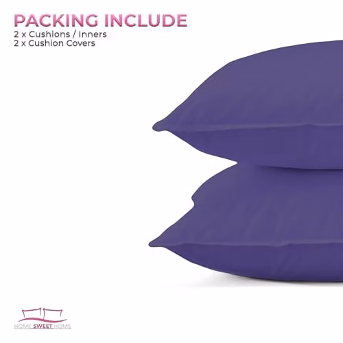 Snug City Waterproof Outdoor Garden Patio Cushion Set of 2 in Purple, W/D/H: 45 x 45 x 45 cm – 6