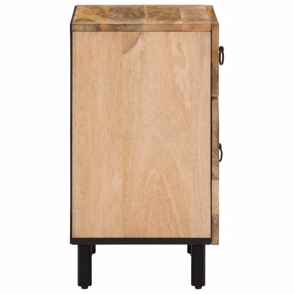 Berkfield Home Mango Wood Bedside Cabinet in Brown, W/D/H: 50 x 33 x 60 cm – 4
