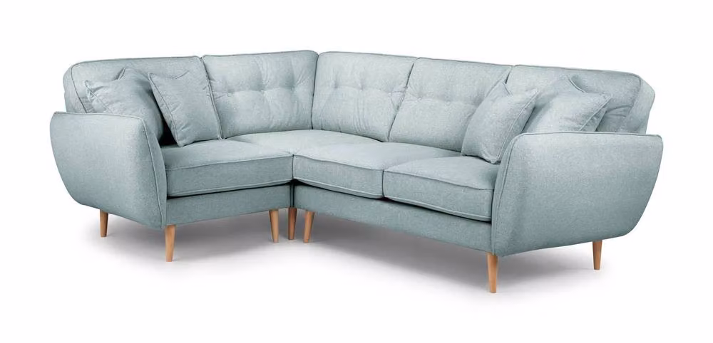 The Great Sofa Company Ailis L-Shape Corner Sofa in Aqua Turquoise Fabric – 2