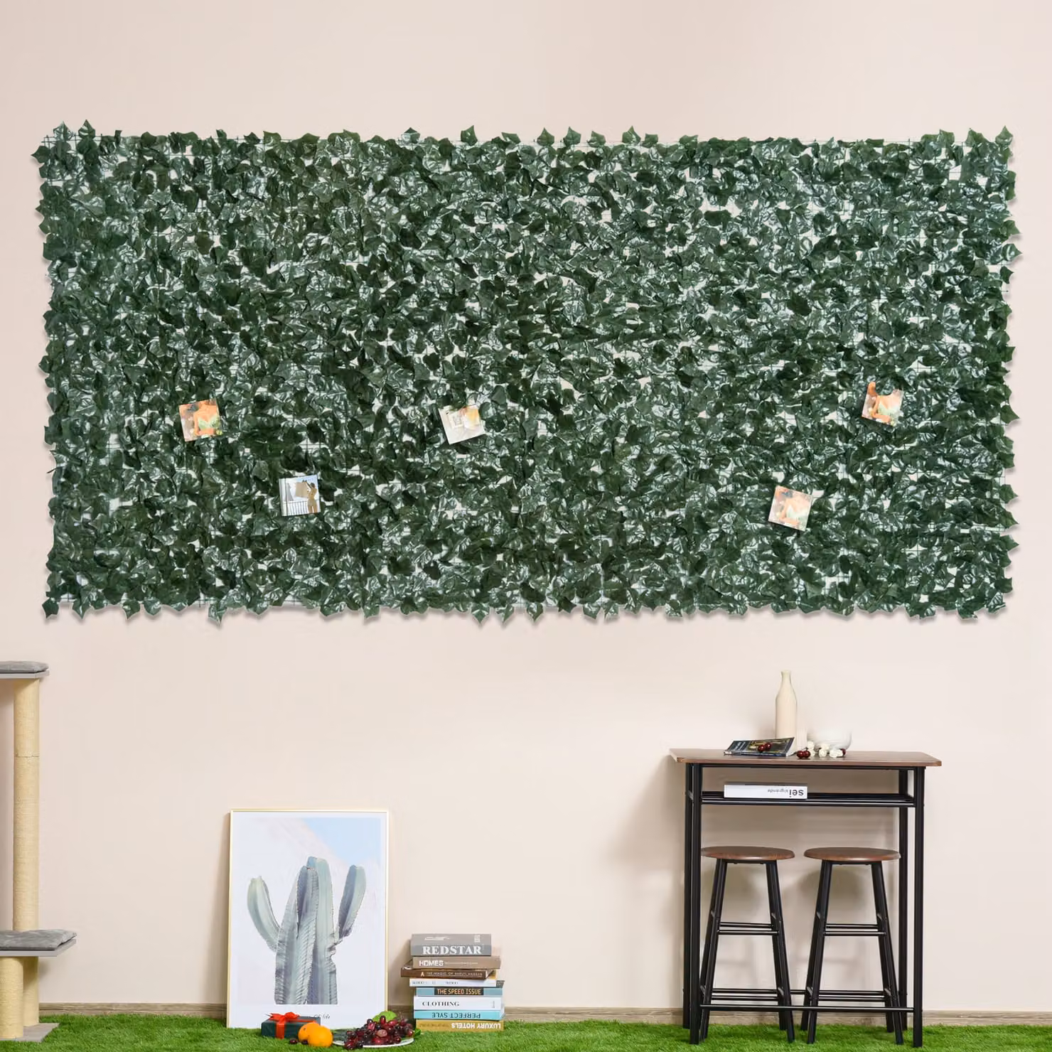 Outsunny Artificial Hedge Privacy Screen, Green, W: 300 cm, H: 150 cm – 2