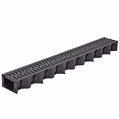 ACO HexDrain Channel with Black Plastic Grating