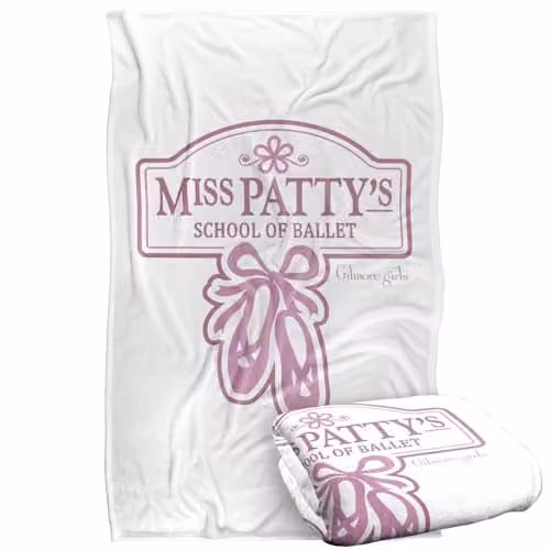 Warner Bros. Gilmore Girls Miss Patty's School of Ballet Super Soft Fleece Throw Blanket, Multicolour, W/D/H: 91 x 147 cm