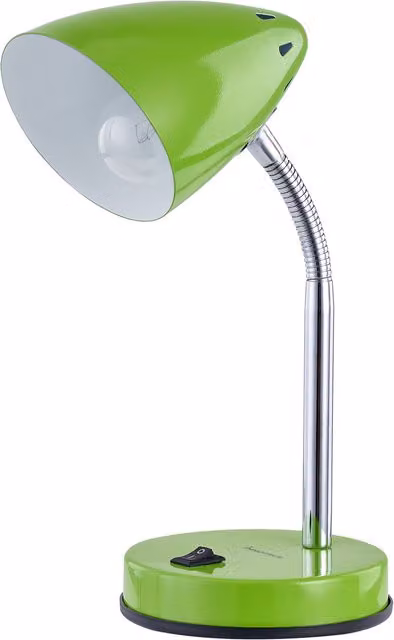 Innoteck Adjustable Metal Cone Desk Lamp in Green and Chrome