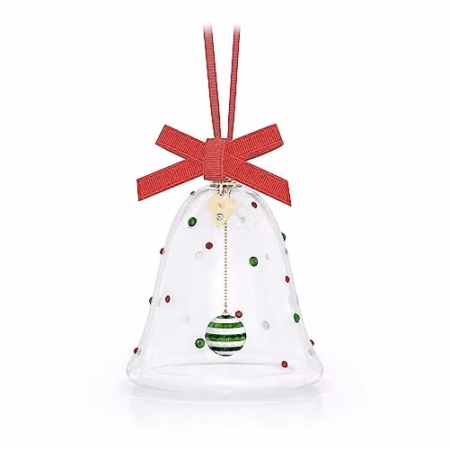 Swarovski Holiday Cheers Dulcis Bell Christmas Ornament in Multicolour and Red
