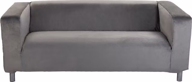 Ikea Klippan 2 Seater Sofa Protective Velvet Slipcover in Grey