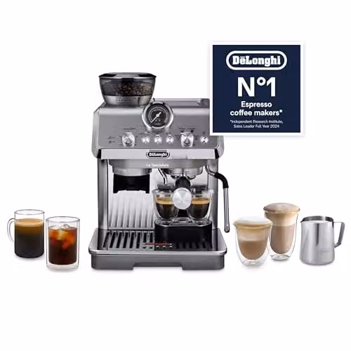 De'Longhi La Specialista Arte EVO BTC Espresso Coffee Machine in Silver with Cold Brew Function, PID Control and Steam Wand – 1