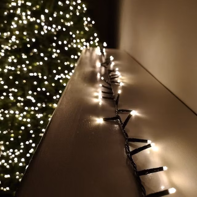 Samuel Alexander TreeBrights Christmas LED String Lights with Timer, 500 LEDs, Warm White, 12.5m, Beige