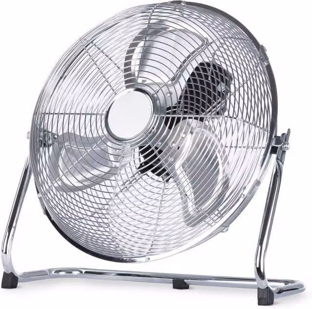 LIVIVO Silver Metal Floor Fan, Diameter: 42 cm