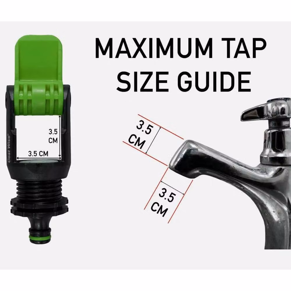 FLAVORA Universal Kitchen Mixer Tap to Garden Hose Connector in Green – 3