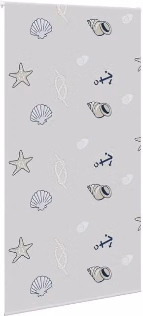 Berkfield Home Grey Fabric Shower Roller Blind W: 120 cm, H: 240 cm
