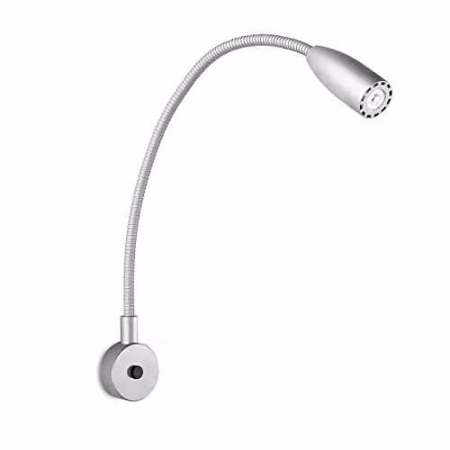 Netlighting LEDS C4 Round Adjustable Wall Reading Lamp in Grey
