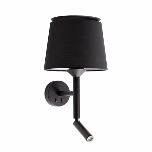 Faro Barcelona Netlighting Savoy Black Reading Wall Light with E27 Bulb Holder – 1