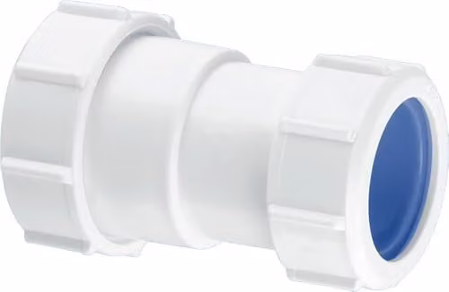 McAlpine ST28L-ISO Multifit Straight Connector 1.25 inch x 40mm, White